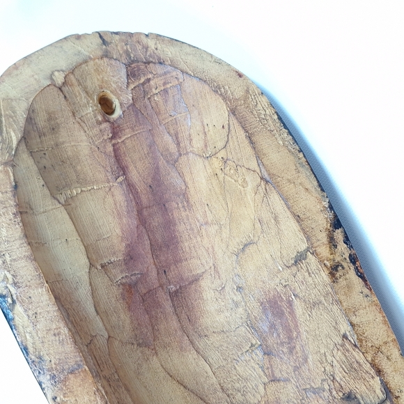 Vintage Handcarved Hand Painted African Wood Mask Black and Brown Tribal - Picture 7 of 9